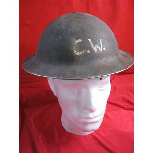 228 - A WW2 Air Raid Warden ARP Helmet, 1940 dated