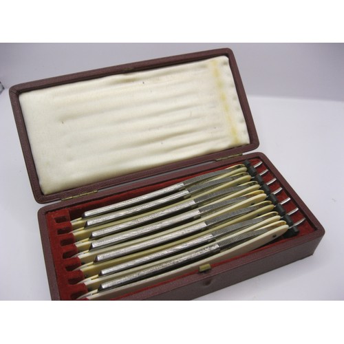 246 - A cased set of seven days of the week cut throat razors by Wilkinson, days marked to back edge of bl... 