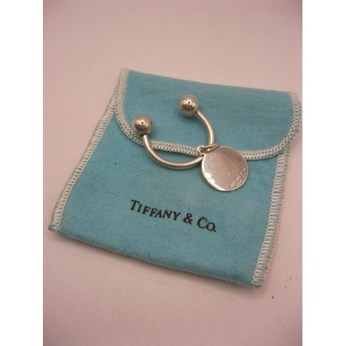 250 - A Tiffany & Co sterling silver key ring