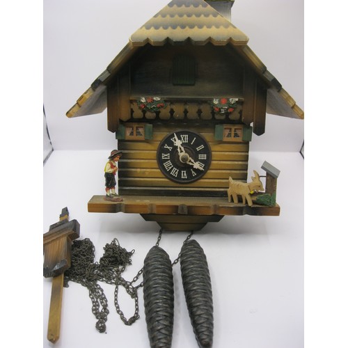 2 - A Vintage Cuckoo Clock complete with weights & pendulum
Not tested but came from a working home.