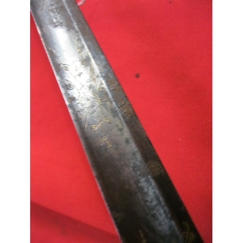 368 - An ornate continental sword with Mother-of-Pearl handle and ornate guard