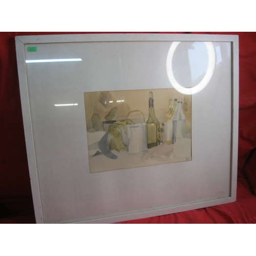 22 - A large framed and glazed still life watercolour signed V Hool 76
