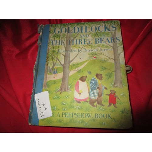 49 - Goldilocks and the three bears A peepshow book illustrated by Patricia Turner.
Binding is not good a... 