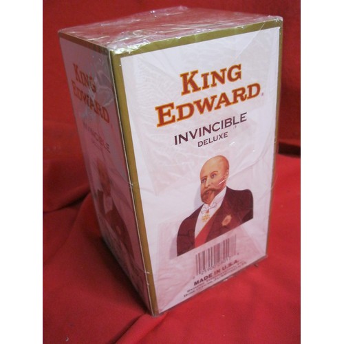 371 - A sealed pack of King Edward Invincible Deluxe Cigars containing 25 cigars in 5 packs, US made