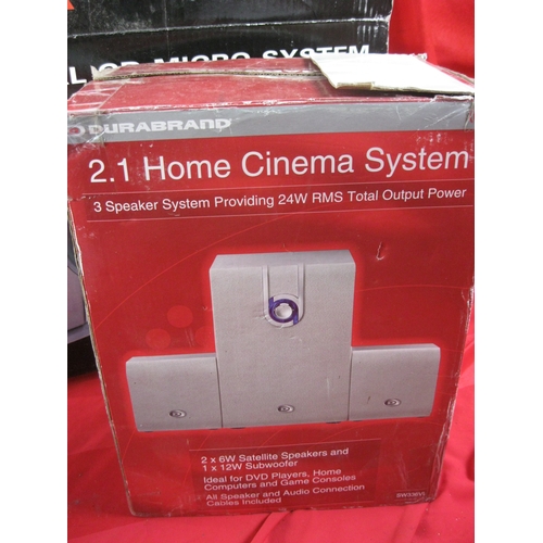 288 - A 2.1 home cinema surround sound system in original box