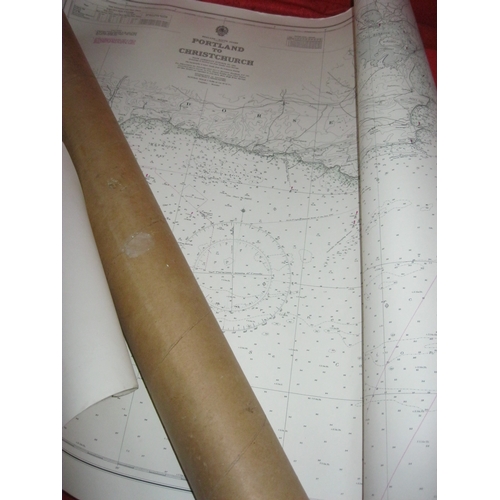 362 - A 1971 chart of Portland to Christchurch, rolled and in storage tube