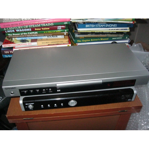 366 - A Sharp DV-SL10 DVD Player and a Sharp TU-R160 Digital Video Recorder (believed with a 160Gb HDD), r... 