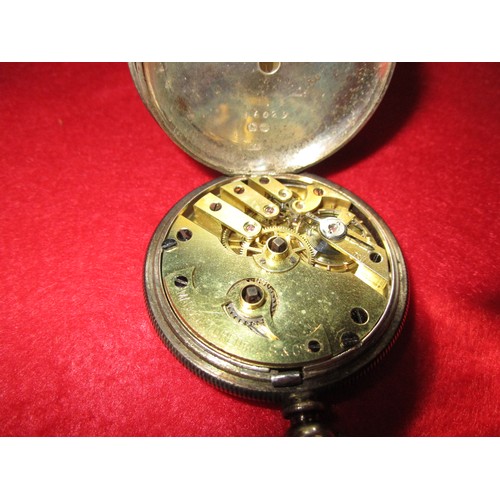 143 - Silver cased pocket watch manufactured in Switzerland for Levi straus and co .
Case appears to  have... 