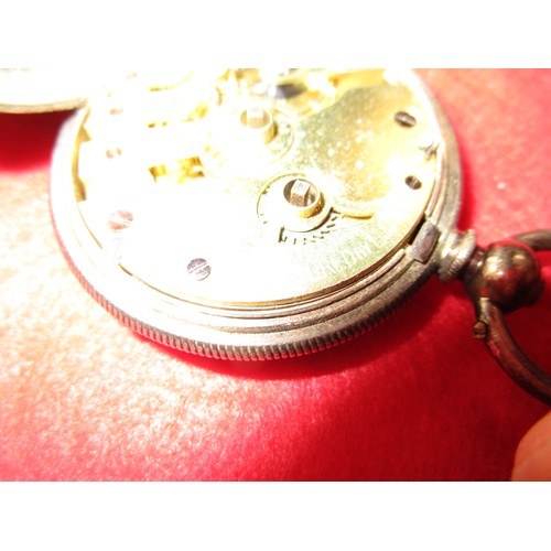 143 - Silver cased pocket watch manufactured in Switzerland for Levi straus and co .
Case appears to  have... 