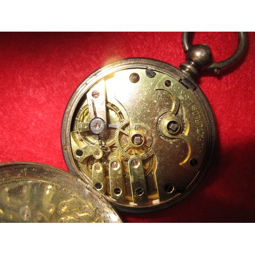 143 - Silver cased pocket watch manufactured in Switzerland for Levi straus and co .
Case appears to  have... 