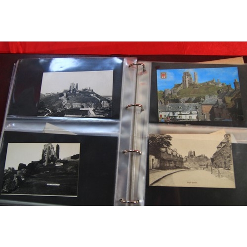 81 - An album of vintage and antique postcards featuring Studland, Swanage and other local areas, also co... 