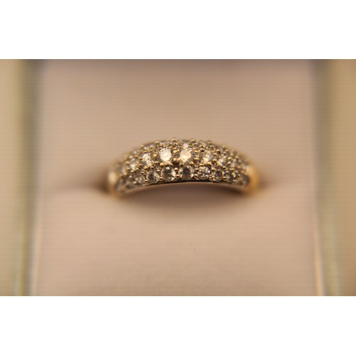 74 - A 9 carat gold cluster ring, size P/Q