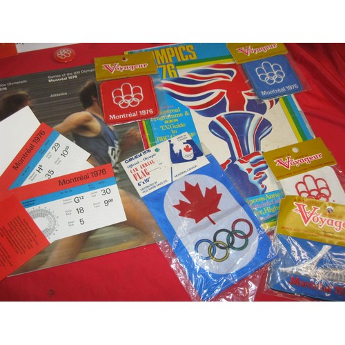 158 - A selection of memorabilia relating to the 1974 Montreal Olympics including official program and tic... 