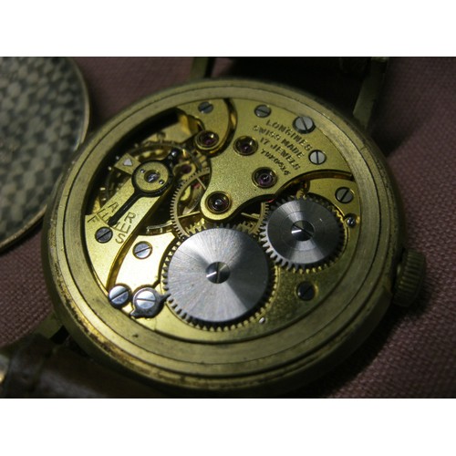 144A - Longines 9ct Gold gentleman's wristwatch in very nice condition and running order. 17 jewel mechanis... 