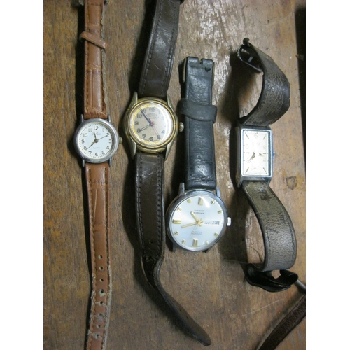 240 - Local Interest - a selection of wristwatches comprising an Aunger of Wareham 25 jewel Incabloc Day/D... 