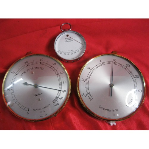 283 - 3 gauges, hygrometer, temperature & 1 other