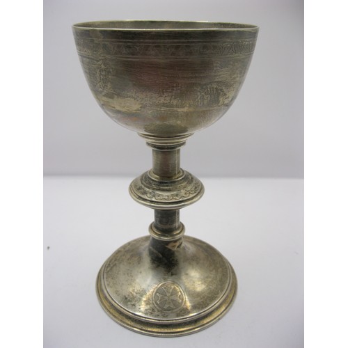 2 - An ecclesiastical chalice in sterling silver, hallmarked for London 1923 by J Wippell & Co Ltd, appr... 