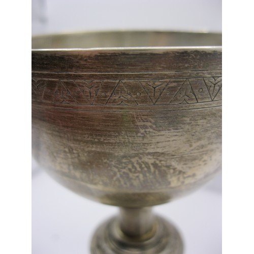 2 - An ecclesiastical chalice in sterling silver, hallmarked for London 1923 by J Wippell & Co Ltd, appr... 