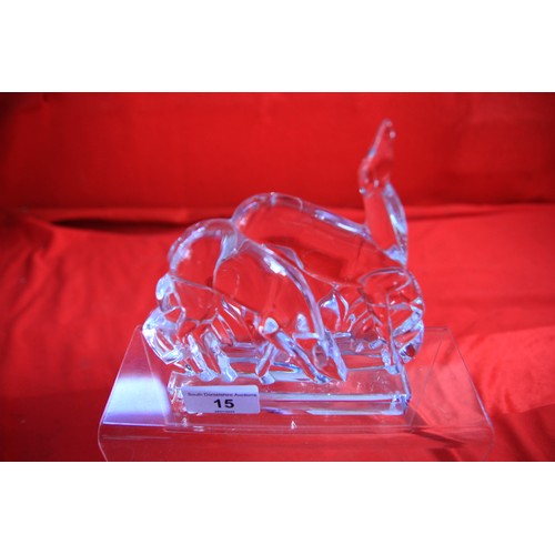 15 - Baccarat Glass Deer statue having absolutely no damage on any nature and is in pristine condition.