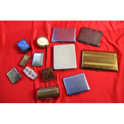 57 - A selection of  vintage cigar and match boxes