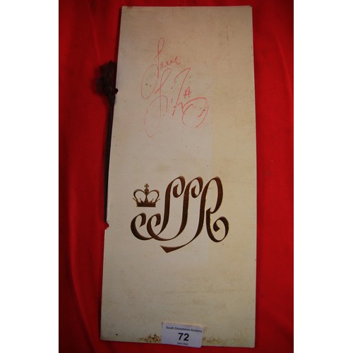 72 - A restaurant menu from Harrahs Tahoe signed by Liza Minnelli based around Lake Tahoe in USA  along w... 