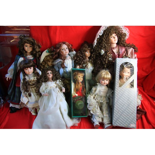 85 - A selection of Porcelain Dolls