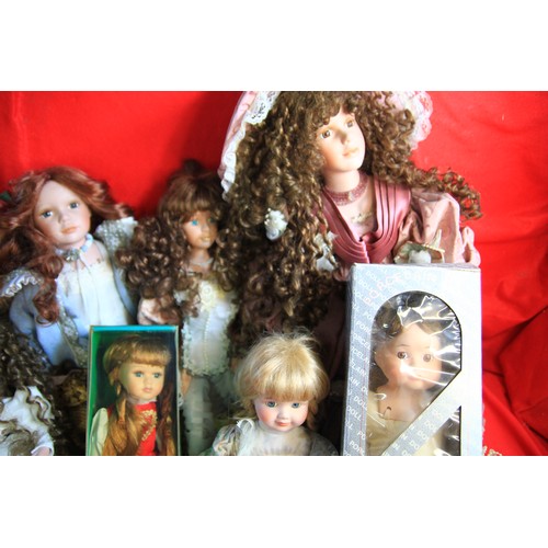 85 - A selection of Porcelain Dolls