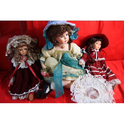 85 - A selection of Porcelain Dolls