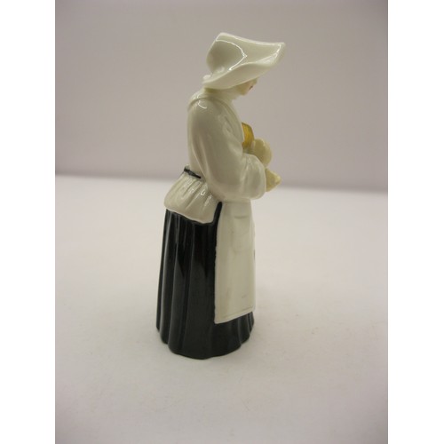 139 - Royal Worcester candle snuffer or extinguisher 'The Abbess', black factory transfer mark, height 9.2... 