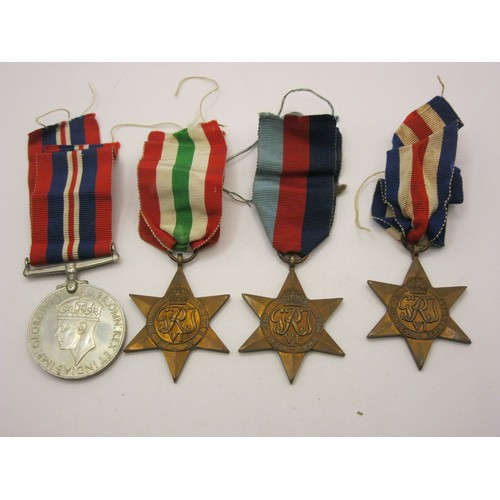 175 - 4 WW2 Medals comprising War Medal, 39-45 Star, France & Germany Star and Italy Star, all with ribbon... 