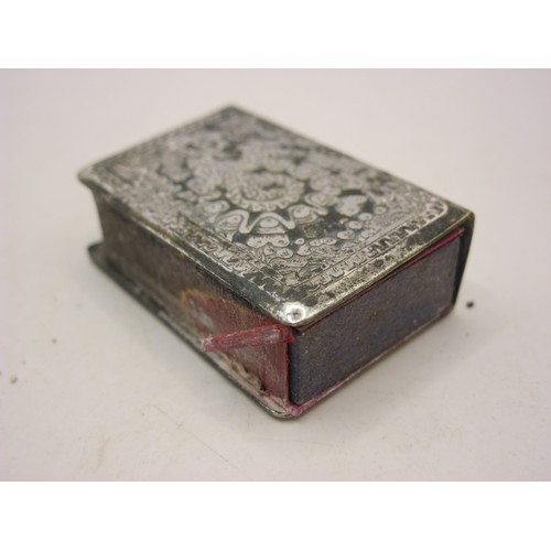 179 - A silver matchbox cover with matchbox