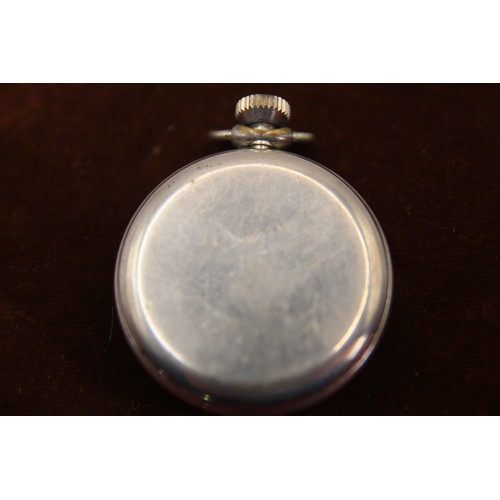 13 - Ingersoll nickel-plated crown winding pocket watch, dial marked Made in USA, overall diameter of cas... 