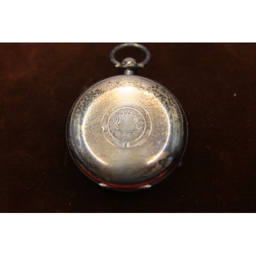 16 - Silver open-face pocket watch, dial marked HARRIS STONE LEEDS NON MAGNETIC SWISS MADE, Roman numeral... 