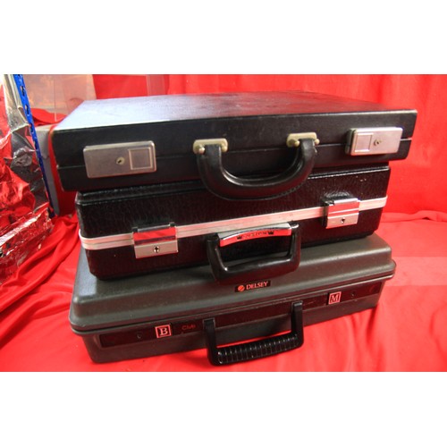 15 - 3 vintage briefcases in good order