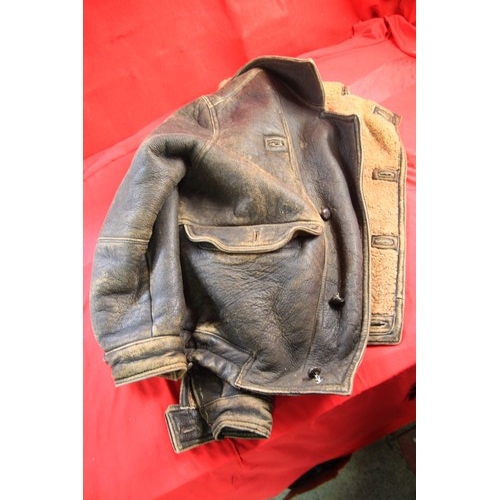 66 - A 1970s leather flying jacket, worn but in good usable condition