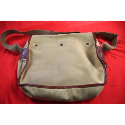 65 - A Barbour Liddesdale canvas and leather fly fishing bag