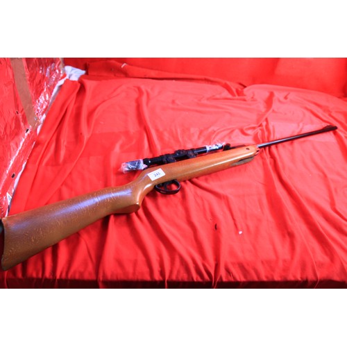 245 - A BSA Meteor Air Rifle fitted with telescopic sights, excellent cosmetic condition