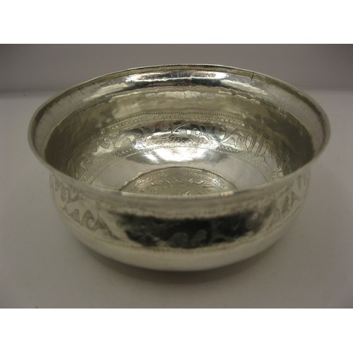 292 - An Arabic silver bowl, beautifully inscribed, approx weight 103.6g, approx 4 1/2