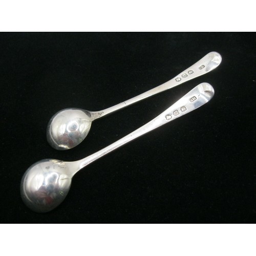 246 - A pair of sterling silver condiment spoons hallmarked for London 1815 (2nd type hallmark for that ye... 