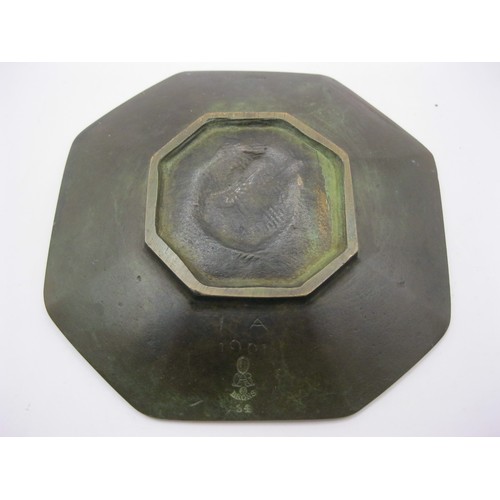 256 - A late Victorian small bronze bowl dated for 1901 by Swedish artist Jacob Angman