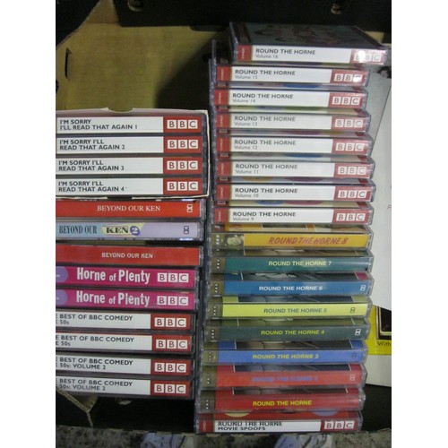 236 - A box of BBC Comedy Recordings including Monty Python, Round the Horne etc on a mix of cassette tape... 