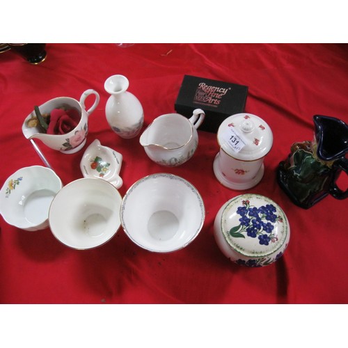 131 - A selection of China items by various manufacturers including a toby jug,several slopes or sugar bow... 