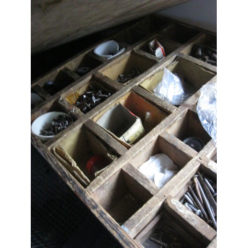 12 - A carpenters toolbox trays containing all the tools of the trade including various saws ,chisels ,br... 