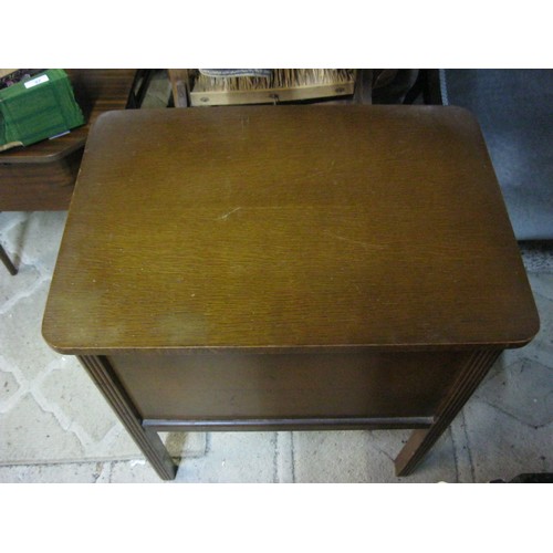 271 - A vintage floor-standing sewing box (contents included)