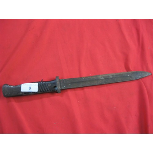 9 - A WW2 German K98 Bayonet, complete, no scabbard, blade rusty, stamped for Carl Eickhorn