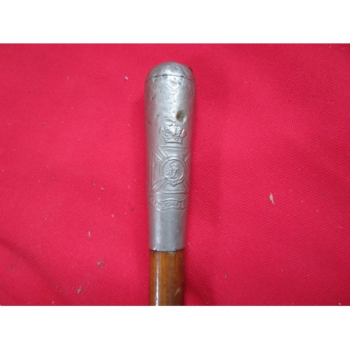 80 - Swagger stick 2/4th Wiltshire regiment 1st world war era .
Possibly silver topped marked with the cr... 