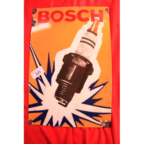 139 - A retro style Bosch Spark Plugs enamel sign