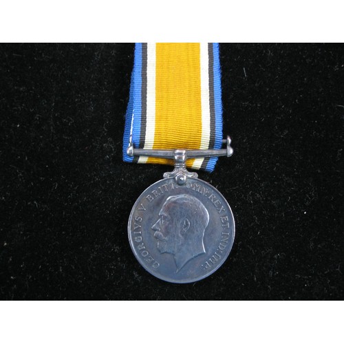 179 - A WW1 1914-18 War Medal with ribbon named to 57928 Pte F L Cook Ches R (Cheshire Regiment), with cop... 