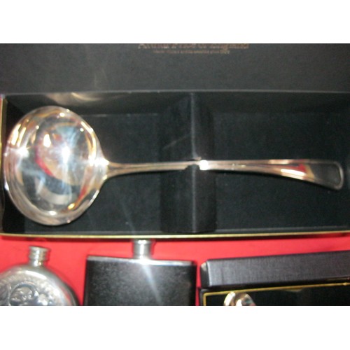 168 - Electroplated ware - Arthur Price preserve spoon, an Arthur Price ladle and a Mappin and Webb butter... 