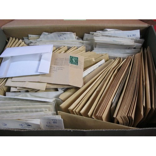 242 - A large box containing mainly sorted British stamps including definitives, a stockbook in good order... 